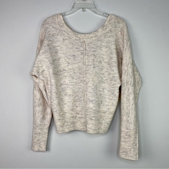 William Rast Alpaca mix gray v- back knit dot sweater size S - Picture 2 of 10